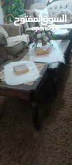  2 طاولة خشب زان ثقيل