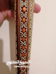  4 عصا ايرانيه صنع يدوي من الفسيفساء المخشب والنحاس و المينا المزجج