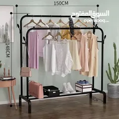  1 وصل اخيرا ستاند ملابس مزدوج متحرك معدني يتحمل اوزان ثقيله مناسب لاي مكان