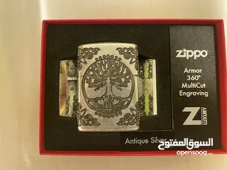  1 Zippo Lighter - Armor Tree of Life Antique Silver