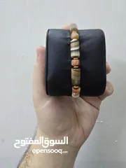  2 سوار حجر الجزع مشطب زجاجي