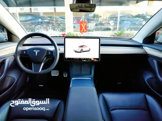  23 تيسلا 2022 model 3 فحص كامل اوتوسكور +B بدون ملاحظات بودي (كرت ابيض) بحالة الوكالة بسعر لقطة ومحرووق