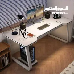  5 مكتب الجيمنج و الالعاب الاحترافي لون ابيض