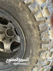  2 جنط 15 عريض مع كوشوك ماكسس رازر 37 خشن