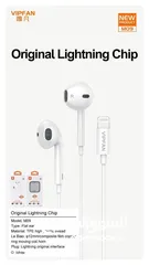  5 سماعه اذن اصلي ايفون  Lightning Chip VFan M09 Earphone Offers Natural Sound