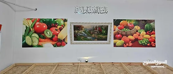  5 ستاند محل خضار . خشب مع حديد