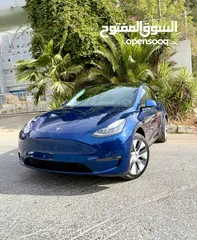  17 ‏Tesla Model ((( Y ))LONG RANGE 2022  Dual Motor  بسعر مغرري فحص كامل فل اضافات