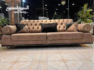  3 طقم كنب موديل "مونبيه" – كلاسيك تركي فاخر من أفخم وأرقى الموديلات التركية