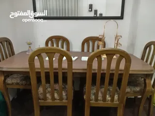  2 طاولة سفرة مكونة من ست كراسي