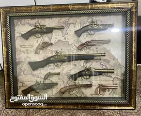  1 For sale: Antique Gun Collection Frame  50 OMR ONLY