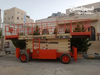  2 سيزر لفت جديد 14 متر مع العامل و مان لفت سله للايجار او للبيع