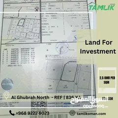  1 Land For Investment In AL Ghubrah North REF 836YA
