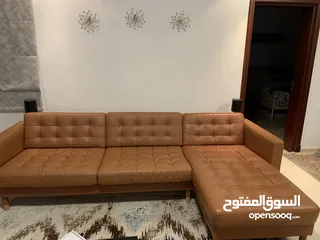  2 IKEA landskrona leather sofa