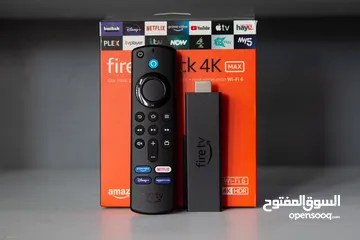  1 Amazon Fire Tv Stick 4K Max شامل اشتراك Ip tv سنة  مباريات مكتبة  افلام amazon fire tv stick 4k max