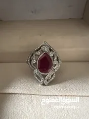  6 Ruby diamond ring for women