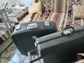 6 شنط سفر للبيع مستعمل نظيف في القويسمه عده أحجام كبير وصغير ووسط عده خامات