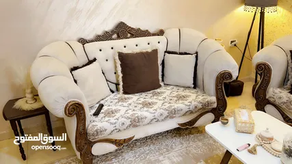  2 طقم كنب زان حفر دمياطي