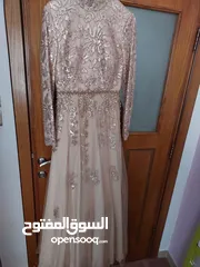  4 فستان سهرة حجاب ، ماركة setrms,مبطن كامل،فخم جميل جدا،  بحالة ممتازة ، سايز 40