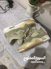  7 حذاء Nike Air Jordan 4 IV Sail Off White مقاس 11W 9.5M CV9388-100 Retro Virgil OW