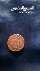  2 عملة معدنية قديمة المانية 2002خمسين سنت يورو