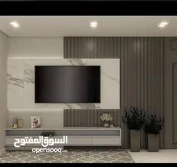  2 تصميم وتنفيذ الديكورات الداخليه بديل الخشب وبديل الرخام  والجبس مبورد