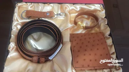  4 ostrich leather