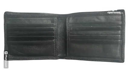  2 محفظة جلد طبيعي . لحفظ النقود والبطاقات البنكية