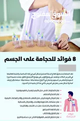  2 مركز شفاء للحجامه  عرض خاص فحص الجسم كامل بجهاز متطور مع 15 كوب حجامه فقط 10ريال