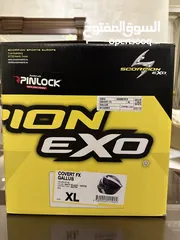  8 خوذة Scorpion Covert FX Gallus اصلية جديدة بكرتونتها مع كامل اغراضها مقاس X-Large