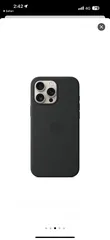  5 كفر آيفون 16 برو ماكس الأصلي آبل لون اسود Apple Original IPhone 16 Pro Max Silicone Case Black