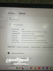  3 لابتوب قيمنق MSI مستعمل نظيف جدا للبيع