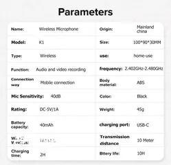  11 ميكروفون K1 جديد لهواتف الآيفون بسعر حرق