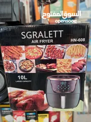  1 scarlett air fryer قلاية هواية 10 لتر و 8 برامج