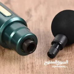  2 فرد مساج fascial gun /فرد مساج العضلات العالمي بعدة سرعات مع رأسين لجميع الجسم مع بطارية قوية