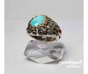  19 خاتم فاخرمصنوع يدويامن الفضة الخالصة(925) مزود بحجرالعقيق شجري طبيعي يتميز بنقوش فريدةعلي شكل شجرة ا