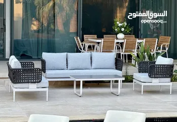  12 اطقم خارجية طاولات وكراسي فخمة