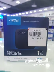  1 Crucial X6 portable SSD 1TB 800mb/s speed