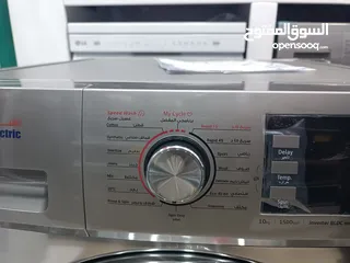  2 عرض نااار على غساله ناشيونال الكتريك 10 كيلو سلفر ستانلس ستيل 1500 دوره