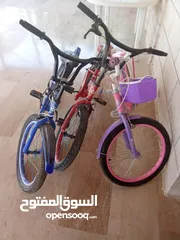  1 ثلاث بسكليتات بحالة كويسة اثنين جنط 20 و واحد صغير