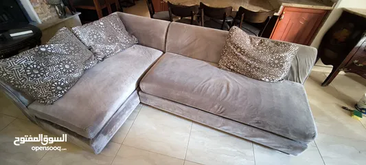  3 للبيع كنبايه قطعتين بيج