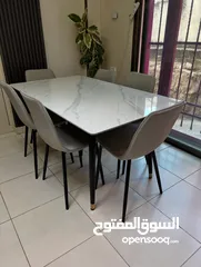  11 طاولة سفرة رخامية فاخرة – عرض مميز!  مع 6 كراسي  مع 4 كراسي تجمع بين الفخامة و الاناقه
