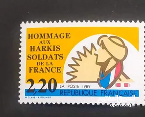 14 طوابع فرنسية غير مستعملة منت دون هنج