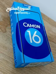  5 Tecno camon 16 مع سماعه و شاحن و الكرتونه