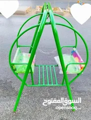  8 مرجيحة مزدوجة للاطفال   تمنح الطفل جوا من المتعة واللعب  مرجيحه حديد بمواصفات عاليه وتصنيع