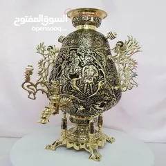 4 سماور الفحم النحاسية الفاخرة