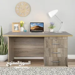  1 مكتب للدراسة والاستقبال مع 3 ادراج خشبية (خشبي) 120*60 تشكيلة مميزة من المكاتب بسعر المصنع