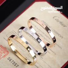  17 Carter طقم أساور كارتير  مكفول لون سنتين  3 أساور ( فضي - نحاسي - دهبي )