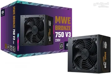  1 باور سبلاي كولر ماستر لأجهزة الجيمنج 750 واط حقيقي COOLERMASTER 750W 80+ BRONZE GAMING POWER SUPPLY