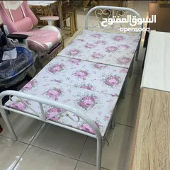  9 جديد وفرنا سرير حديد قابل للطي ومريح   سرير حديد ابيض قابل للطي    تصميم عملي وعصري