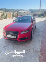  5 أودي A4 2009 وارد الشركه لون احمر مميزه كت إس لاين وجنط A5